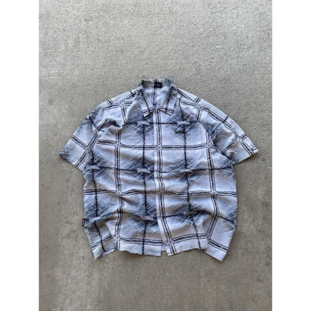 Vintage Southpole All Over Print Mens XXL Shirt Graphic Button Up Hip Hop Y2K Wh